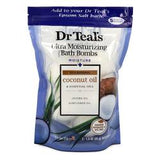 Dr Teal's Ultra Moisturizing Bath Bombs Five (5) 1.6 oz Moisture Rejuvinating Bath Bombs with Coconut oil, Essential Oils, Jojoba Oil, Sunfower Oil (Unisex) By Dr Teal's